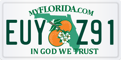 FL license plate EUYZ91