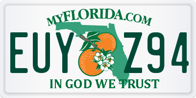 FL license plate EUYZ94