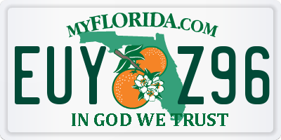 FL license plate EUYZ96