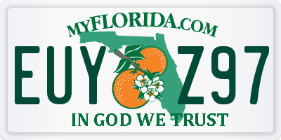 FL license plate EUYZ97