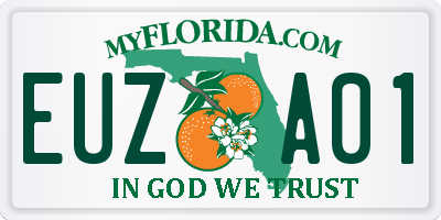 FL license plate EUZA01