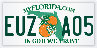 FL license plate EUZA05