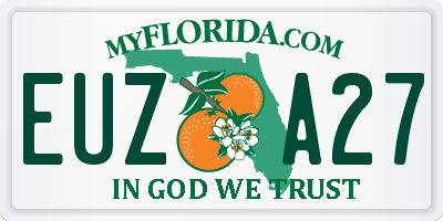FL license plate EUZA27