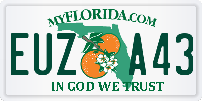 FL license plate EUZA43