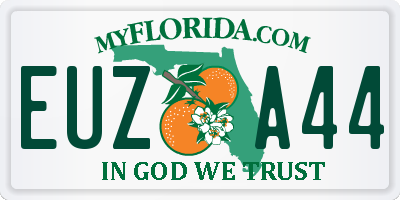 FL license plate EUZA44