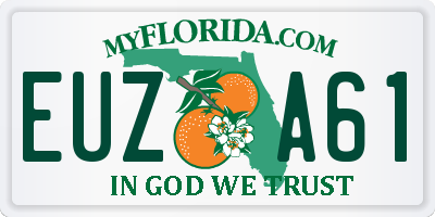 FL license plate EUZA61