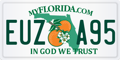 FL license plate EUZA95