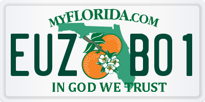 FL license plate EUZB01