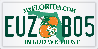 FL license plate EUZB05