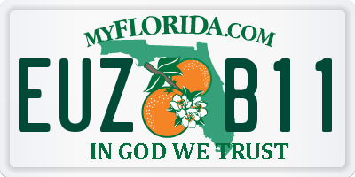 FL license plate EUZB11