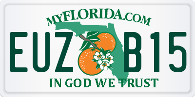 FL license plate EUZB15
