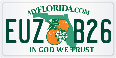 FL license plate EUZB26