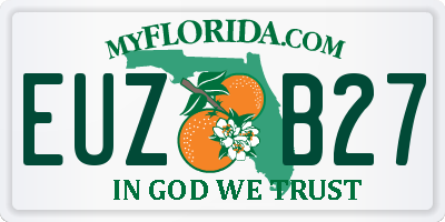 FL license plate EUZB27