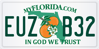 FL license plate EUZB32