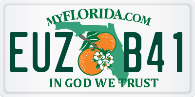 FL license plate EUZB41