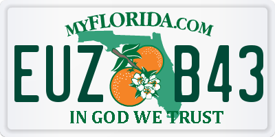 FL license plate EUZB43