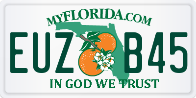 FL license plate EUZB45