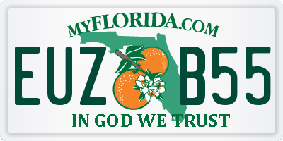 FL license plate EUZB55