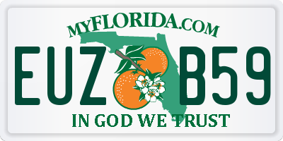 FL license plate EUZB59