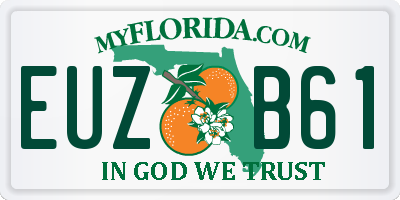FL license plate EUZB61
