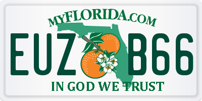 FL license plate EUZB66