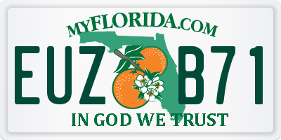FL license plate EUZB71