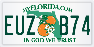 FL license plate EUZB74