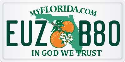 FL license plate EUZB80