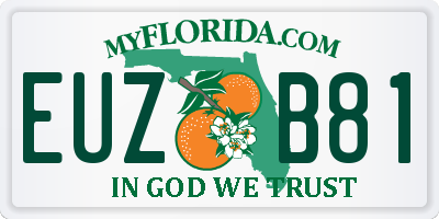 FL license plate EUZB81