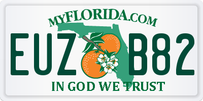 FL license plate EUZB82