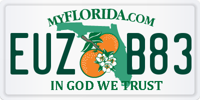 FL license plate EUZB83