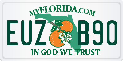 FL license plate EUZB90
