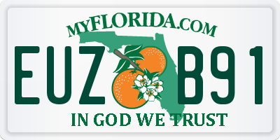 FL license plate EUZB91