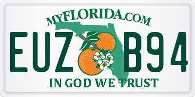 FL license plate EUZB94