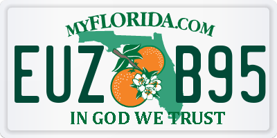 FL license plate EUZB95