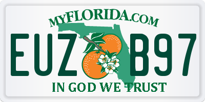 FL license plate EUZB97