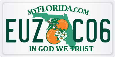 FL license plate EUZC06