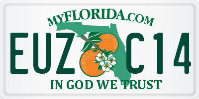 FL license plate EUZC14
