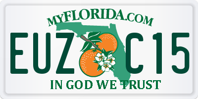 FL license plate EUZC15