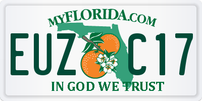 FL license plate EUZC17