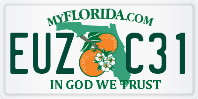 FL license plate EUZC31