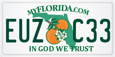 FL license plate EUZC33