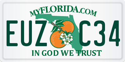 FL license plate EUZC34