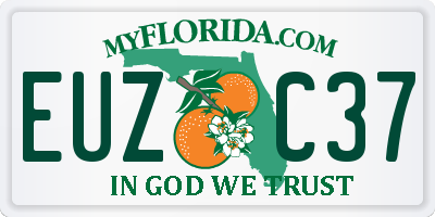 FL license plate EUZC37
