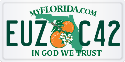 FL license plate EUZC42
