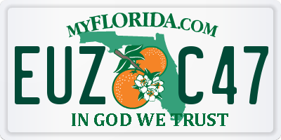 FL license plate EUZC47