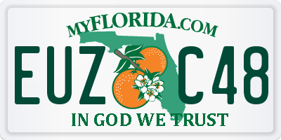 FL license plate EUZC48