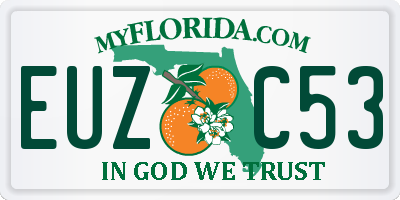 FL license plate EUZC53