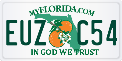 FL license plate EUZC54