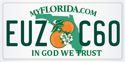FL license plate EUZC60